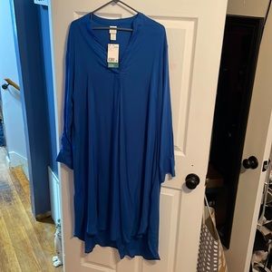 H&M Bright blue long sleeved dress Size Small New Never Worn With Tag
